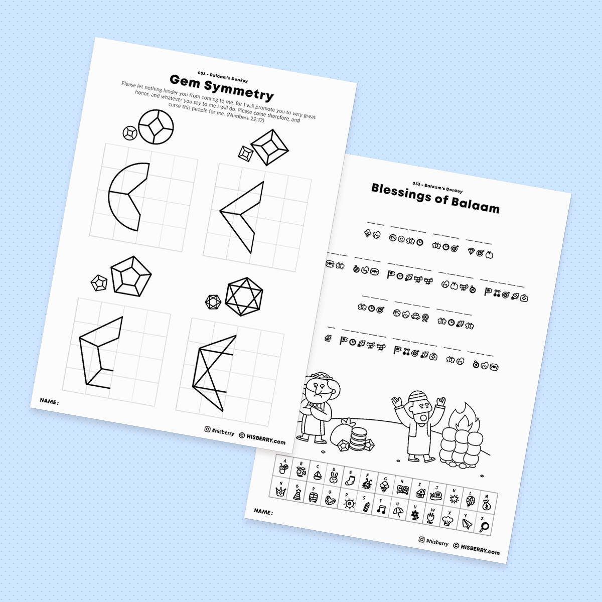 Balaam-and-the-donkey-Bible-drawing-Coloring-pages-printables