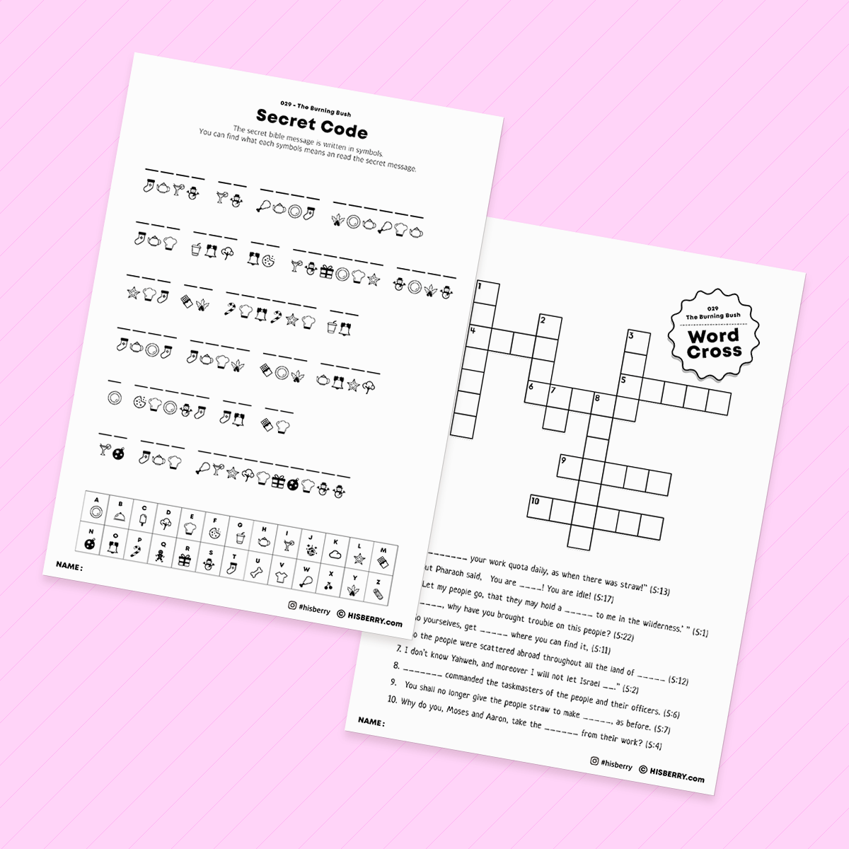 Bricks Without Straw - Bible Verse Activity Worksheets