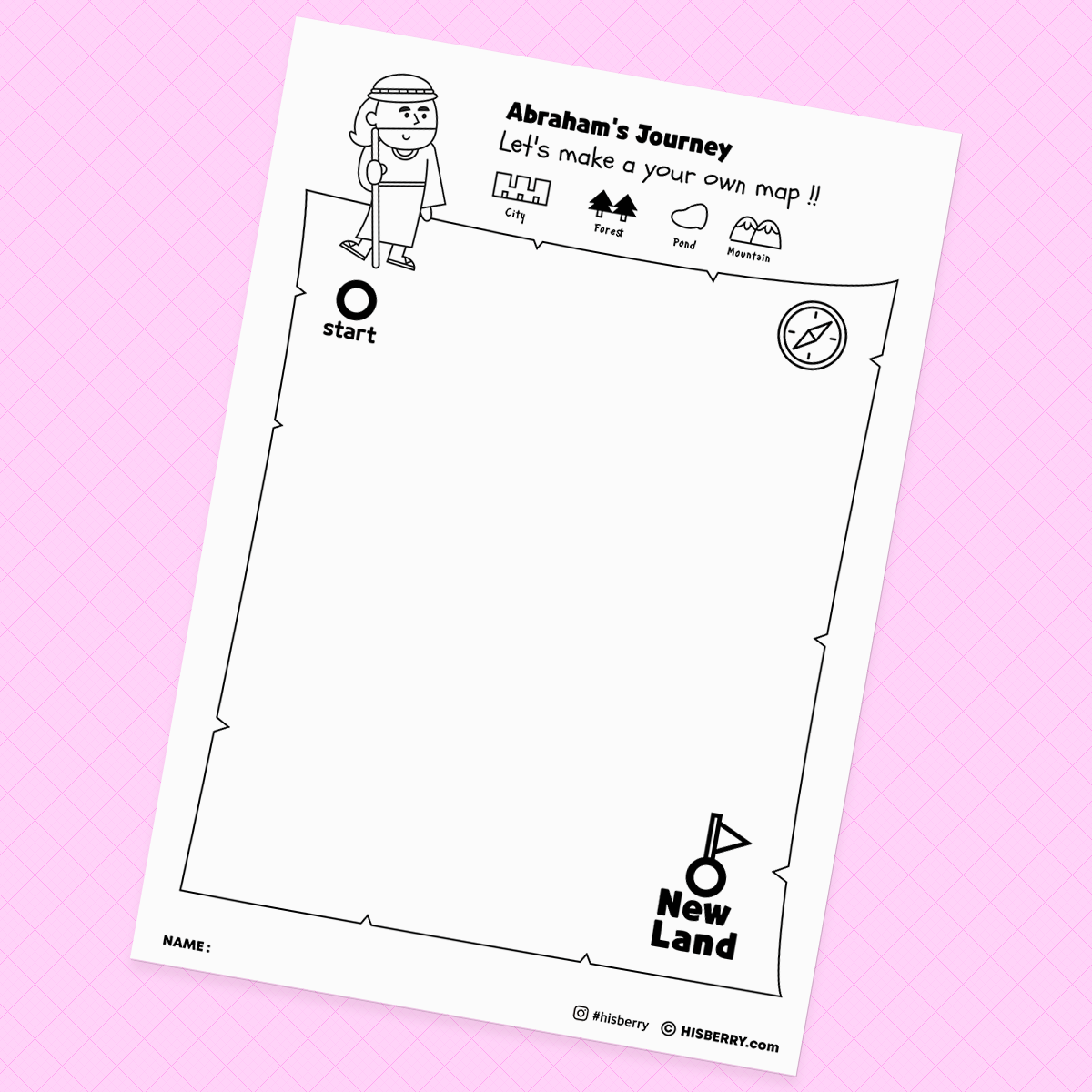 God Calls Abram  Bible lesson Activity Printables for kids