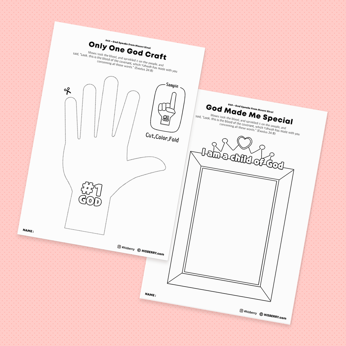 God Speaks From Mount Sinai - Drawing Coloring Pages Printable