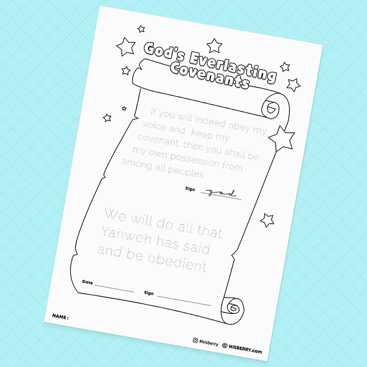 God Speaks From Mount Sinai - Creative Drawing Pages Printable