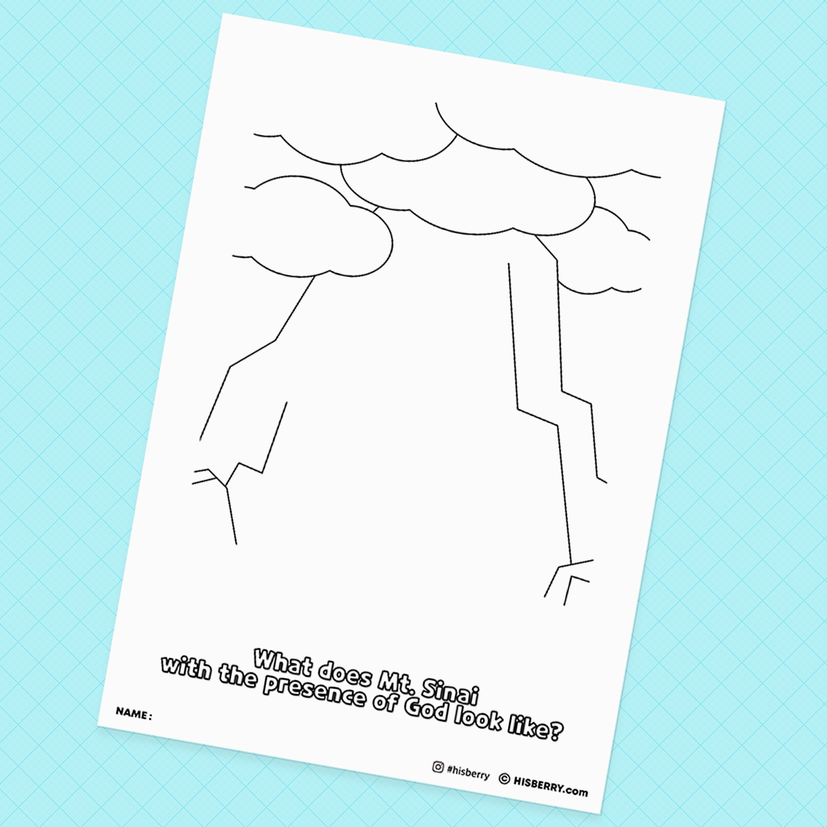 God Speaks From Mount Sinai - Creative Drawing Pages Printable