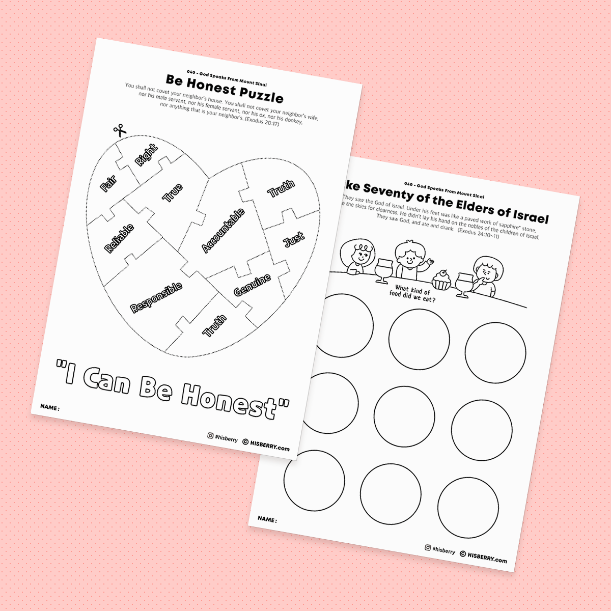 God Speaks From Mount Sinai - Drawing Coloring Pages Printable