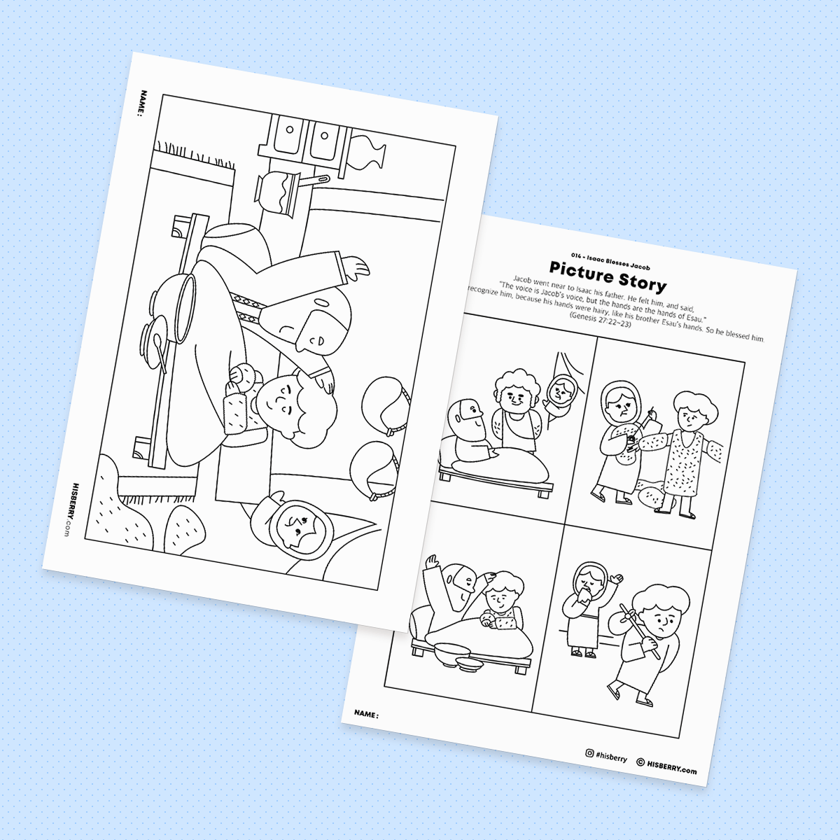 jacob and esau coloring pages