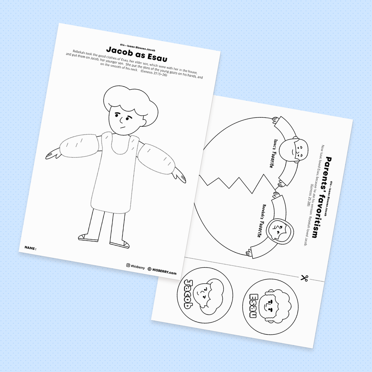 Isaac-Blesses-Jacob-Bible-drawing-Coloring-pages-printables