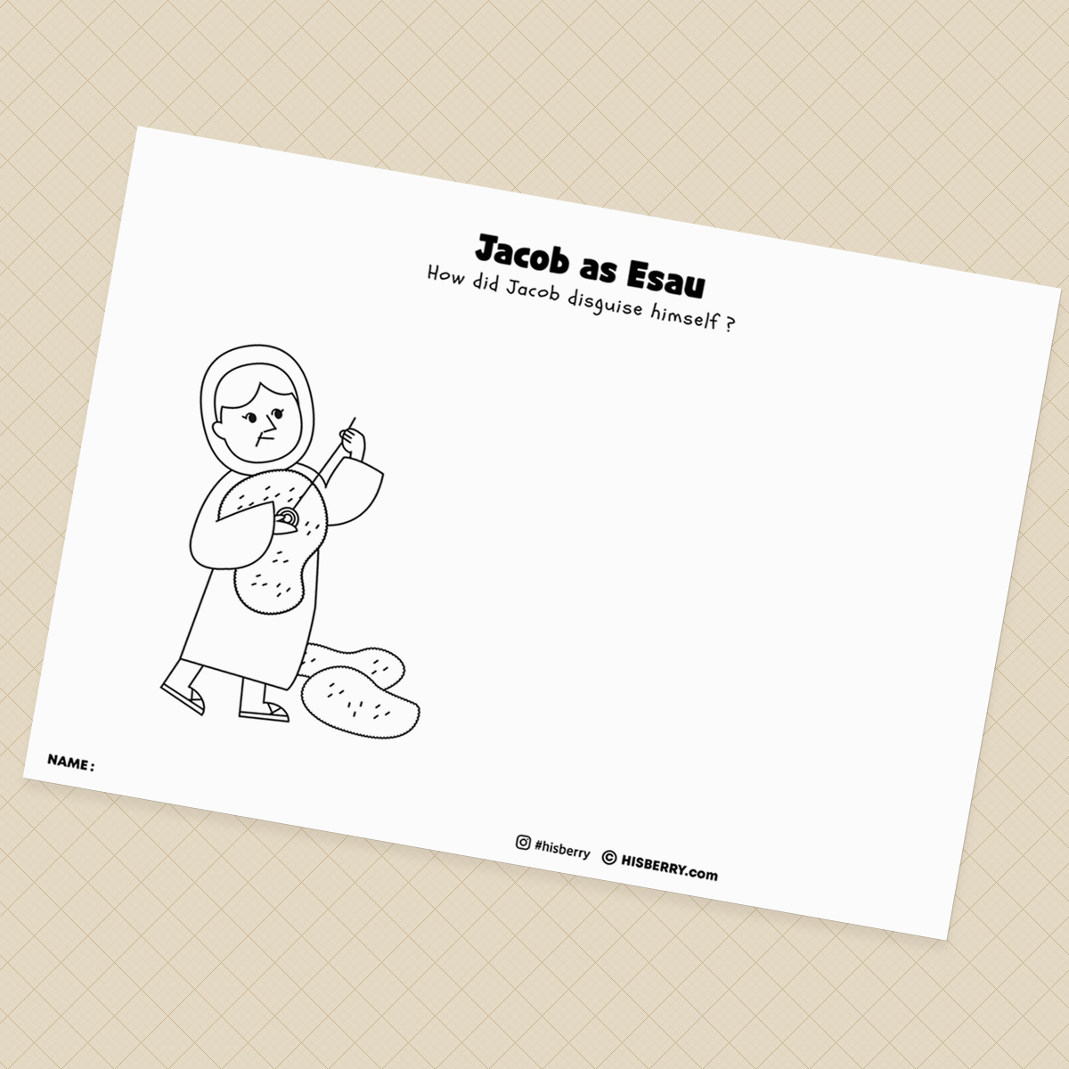 Isaac Blesses Jacob - Creative Drawing Pages Printable