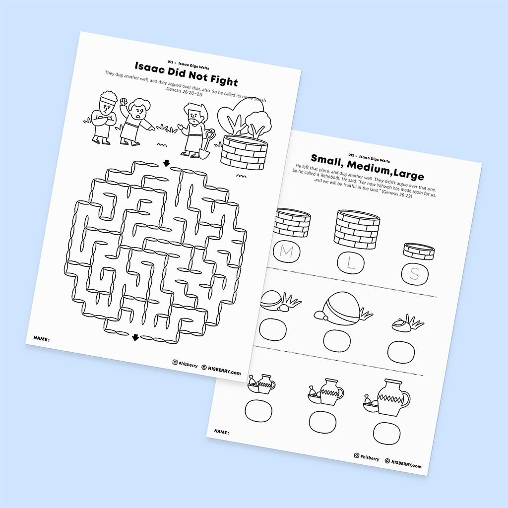 Isaac Digs Wells - Activity Worksheets