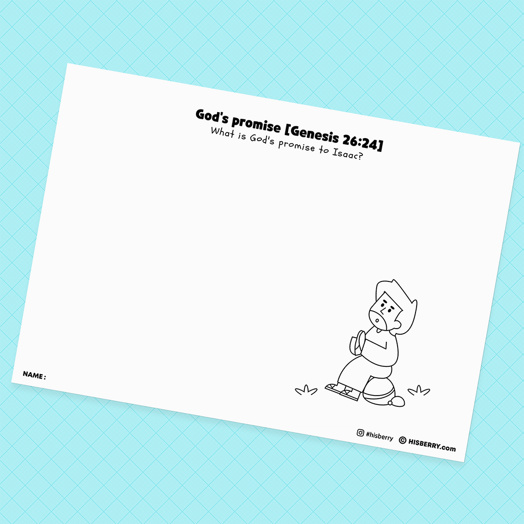 Isaac Digs Wells - Creative Drawing Pages Printable