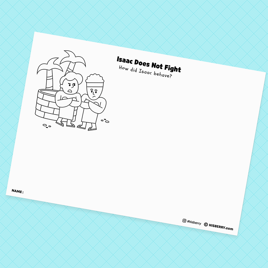 Isaac Digs Wells - Creative Drawing Pages Printable