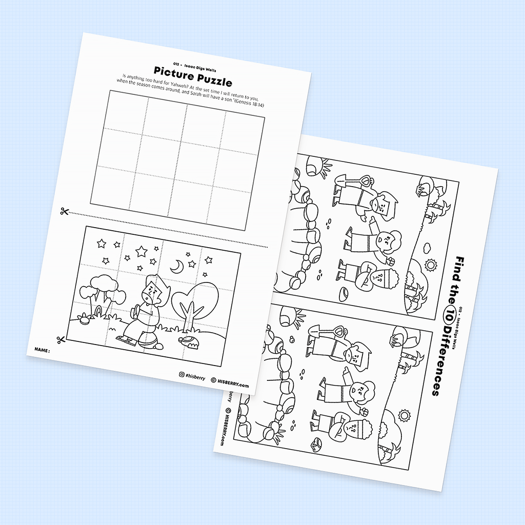 Isaac Digs Wells - Activity Worksheets