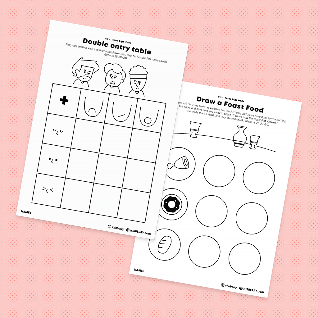 Isaac Digs Wells - Drawing Coloring Pages Printable