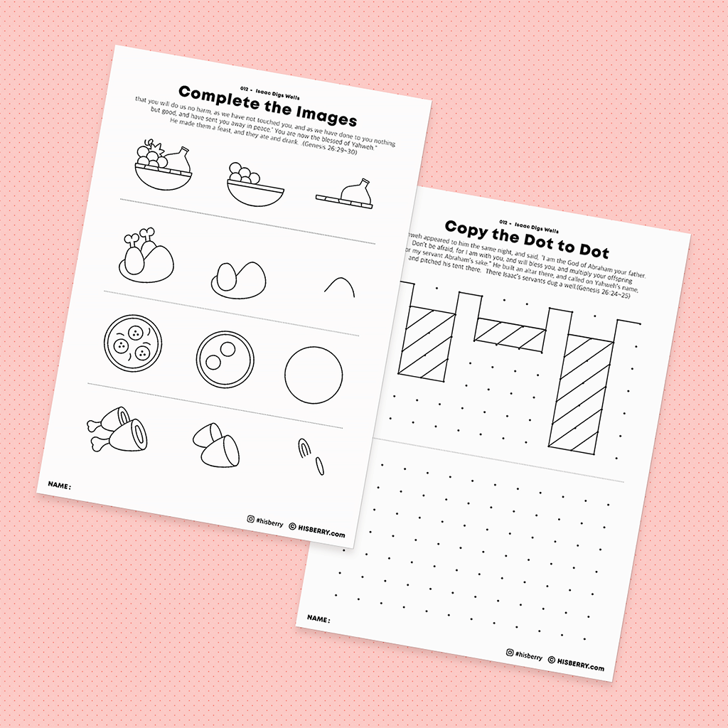 Isaac Digs Wells - Drawing Coloring Pages Printable