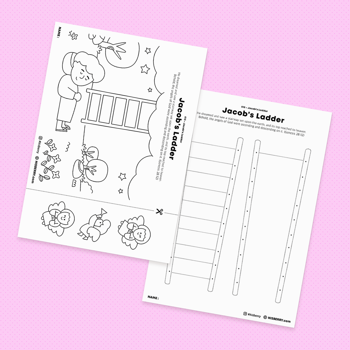 Jacob's Ladder - Drawing Coloring Pages Printable