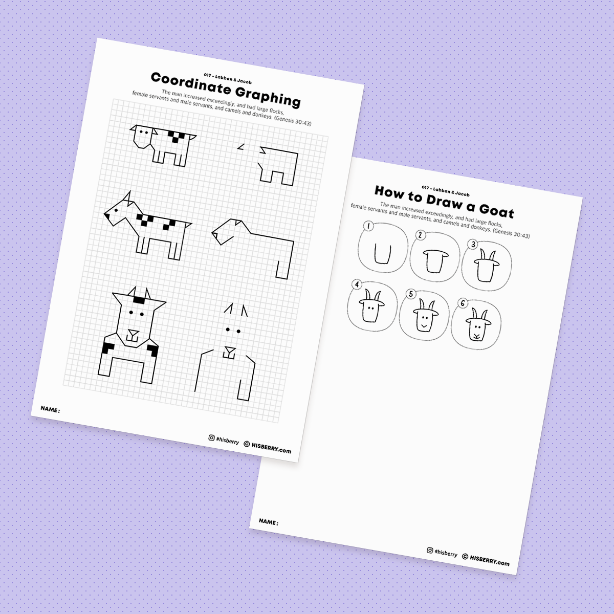 Labban and Jacob - Creative Drawing Pages Printable
