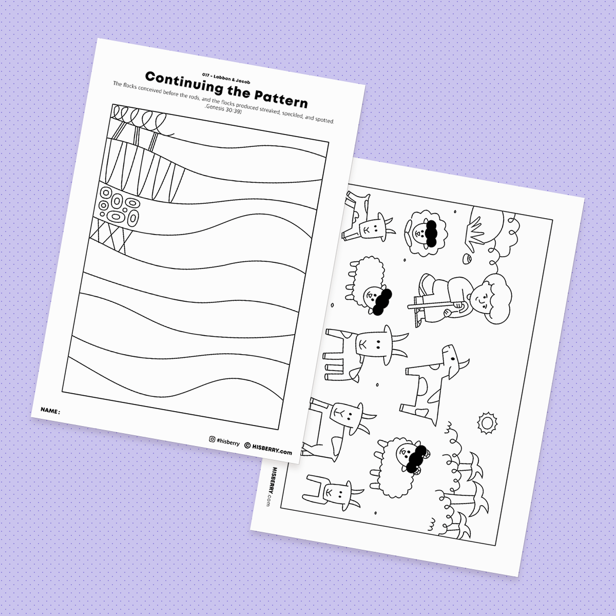 Labban and Jacob - Creative Drawing Pages Printable