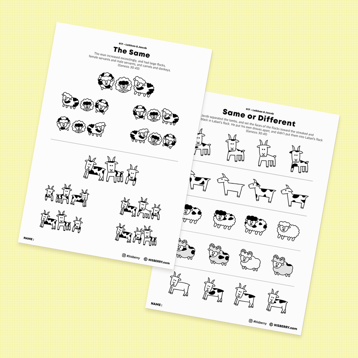 Labban and Jacob - Activity Worksheets