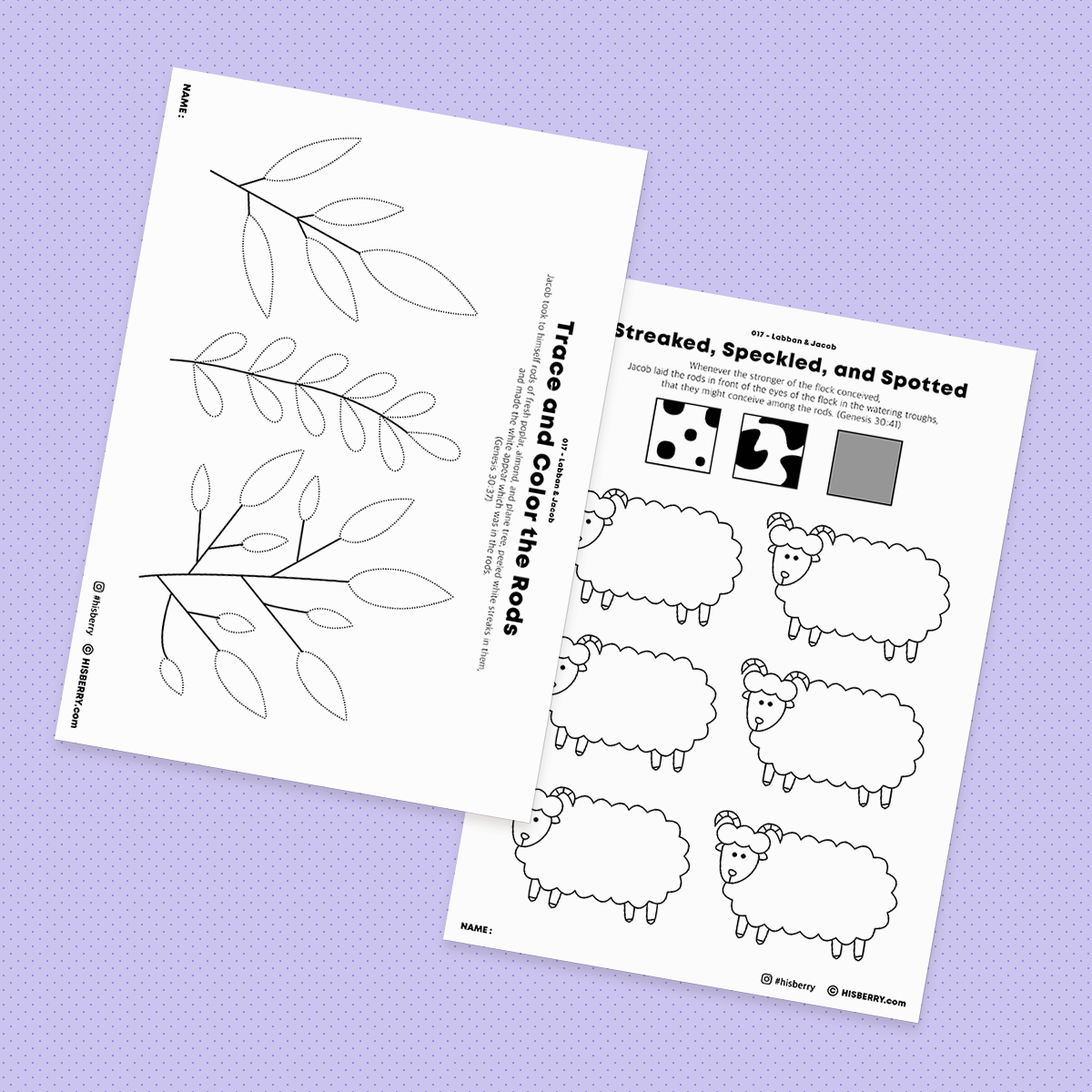 Labban and Jacob - Creative Drawing Pages Printable