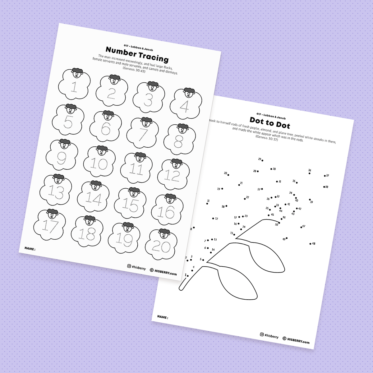 Labban and Jacob - Creative Drawing Pages Printable