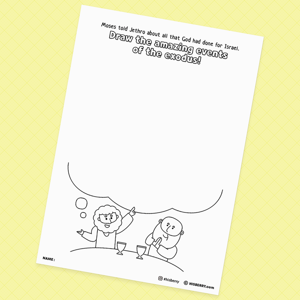 Jethro Advised Moses - Creative Drawing Pages Printable