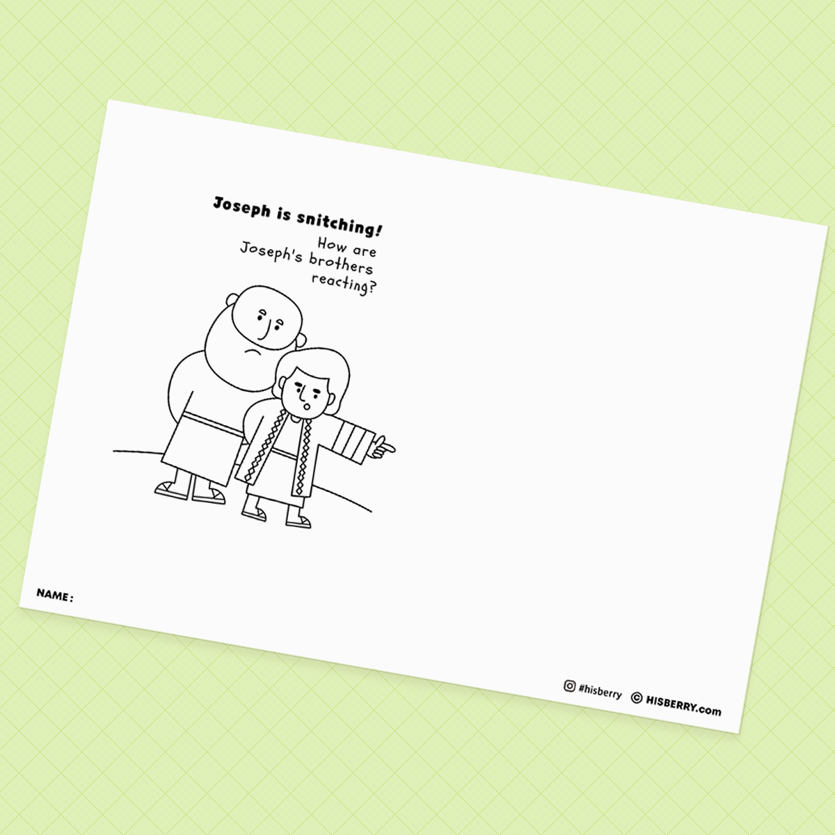 Joseph's Special Coat - Creative Drawing Pages Printable