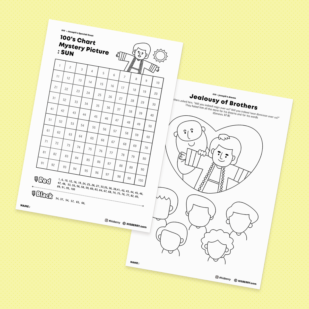 Joseph's Special Coat - Drawing Coloring Pages Printable