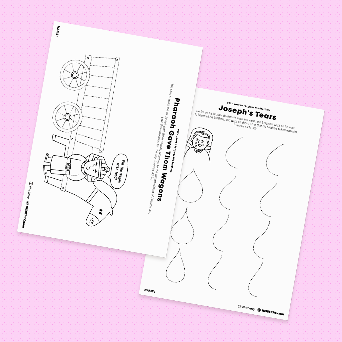 Joseph Forgives His Brothers - Drawing Coloring Pages Printable