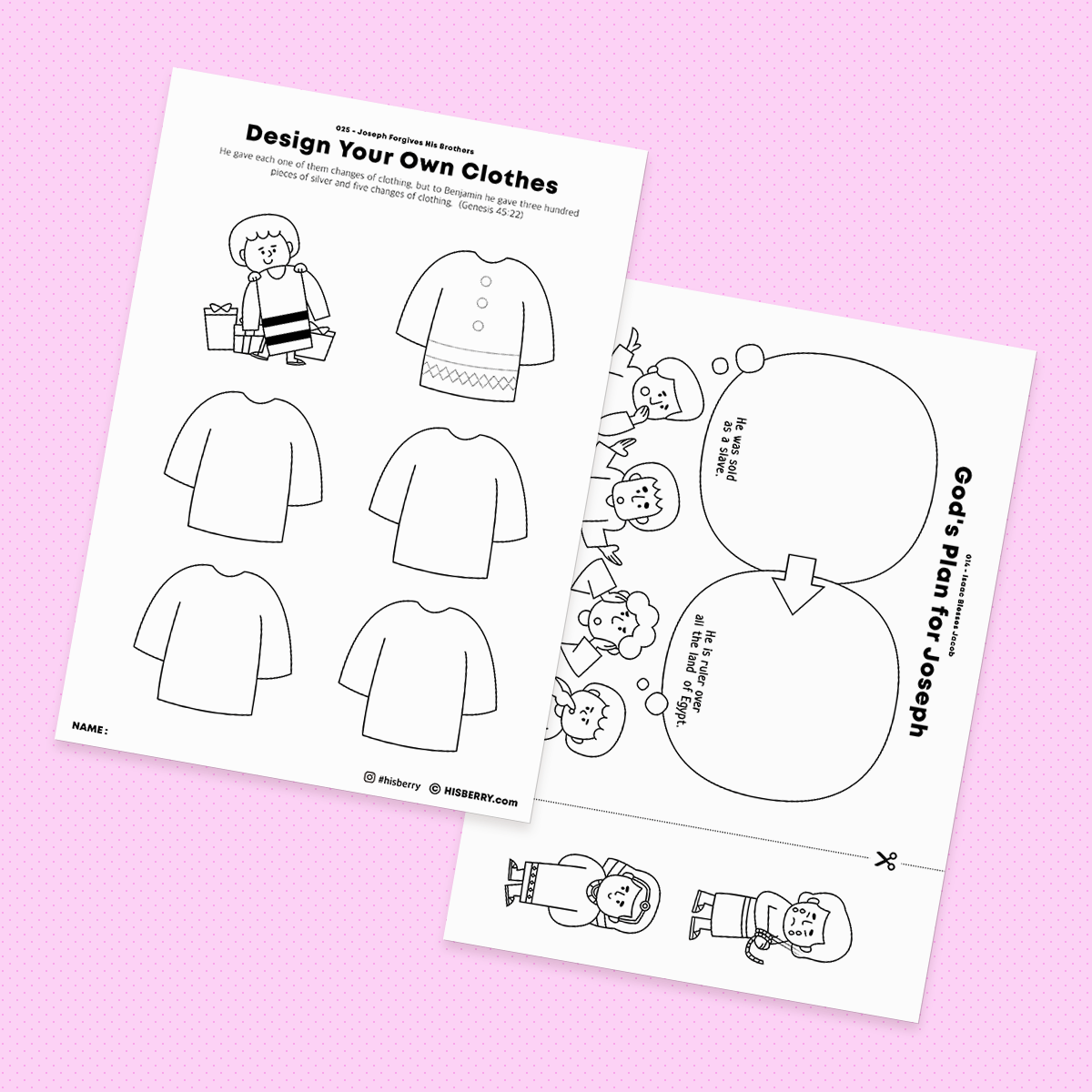 Joseph Forgives His Brothers - Drawing Coloring Pages Printable