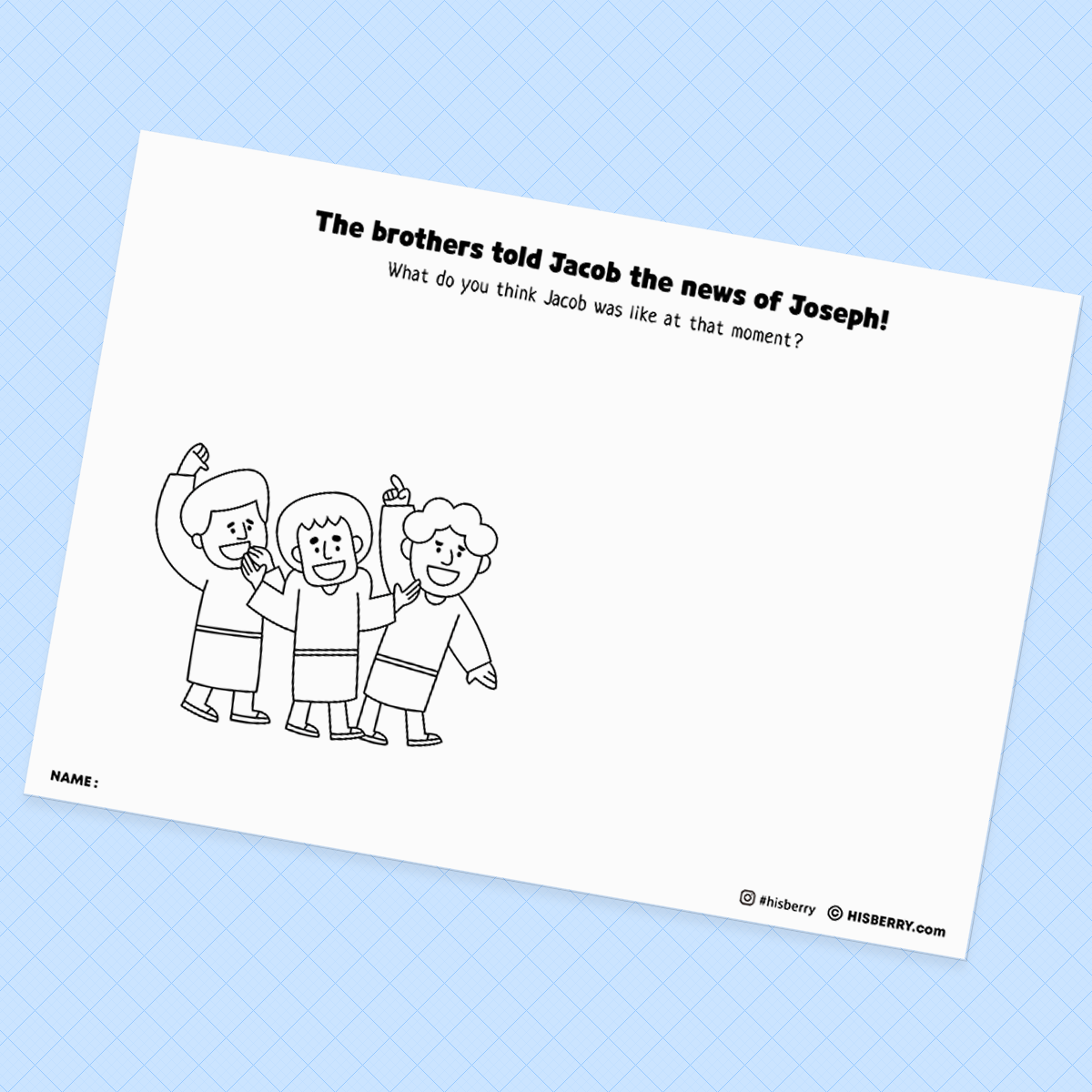 Joseph Forgives His Brothers - Creative Drawing Pages Printable