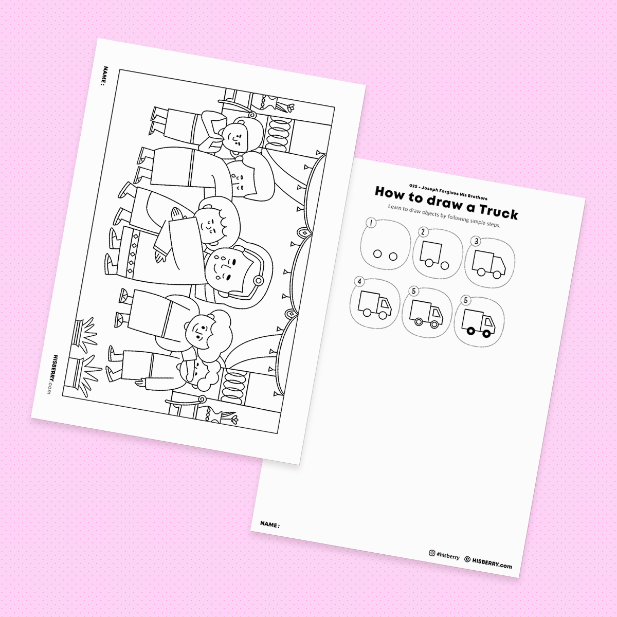 Joseph Forgives His Brothers - Drawing Coloring Pages Printable