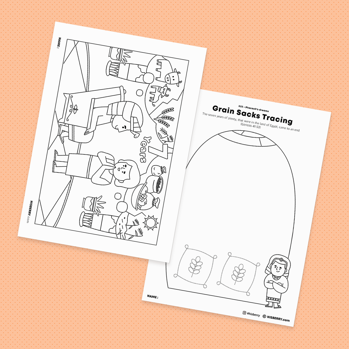 Pharaoh's dreams - Drawing Coloring Pages Printable