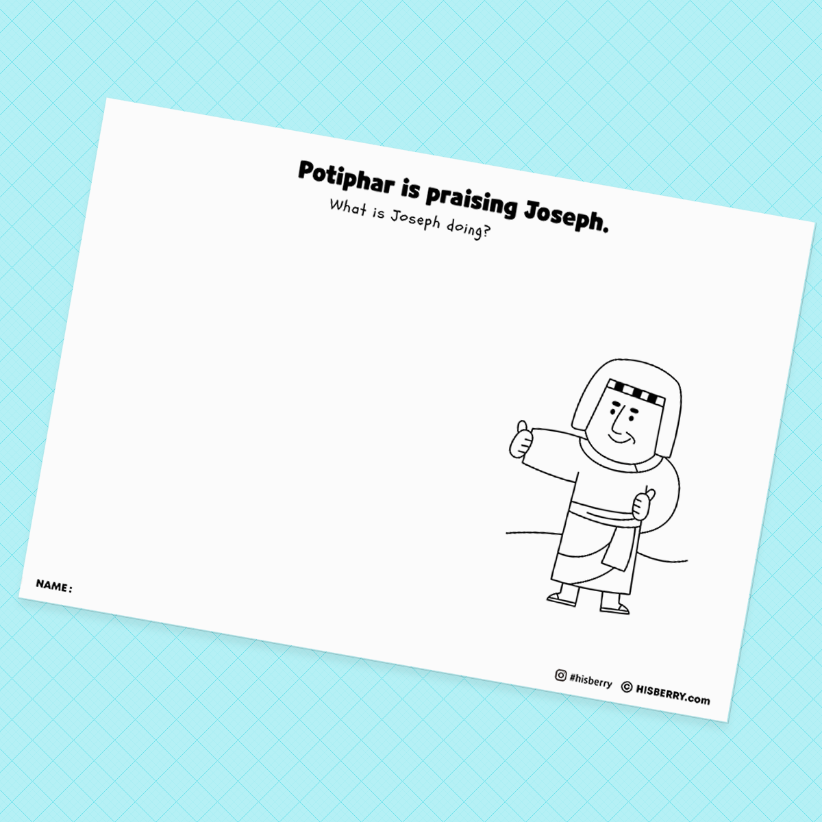 Joseph and Potiphar's Wife - Creative Drawing Pages Printable