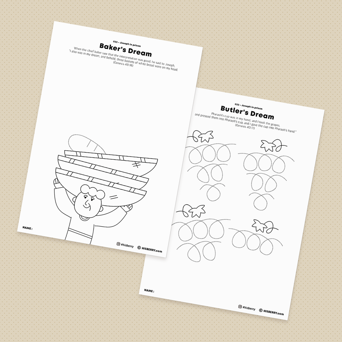 Joseph in prison - Drawing Coloring Pages Printable