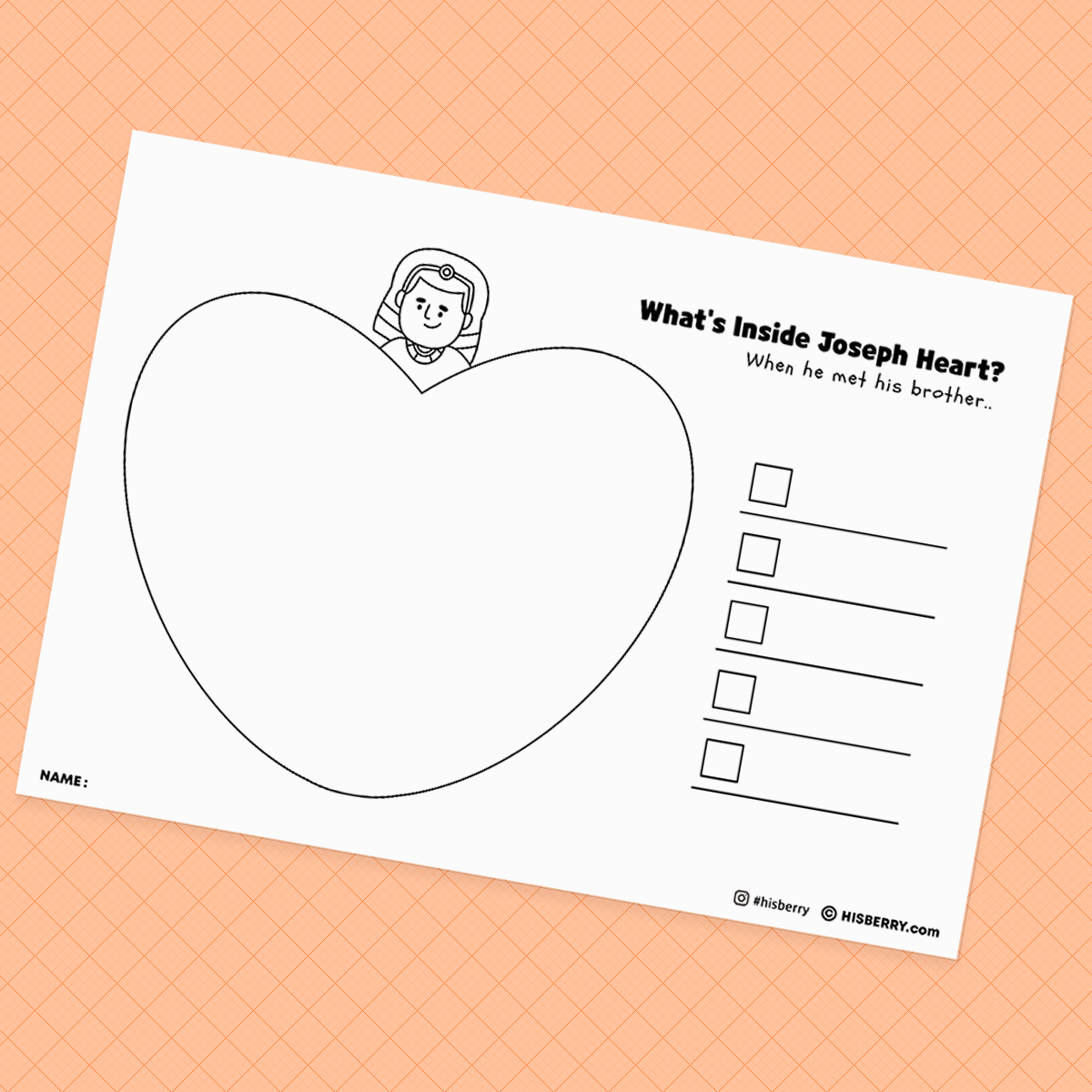 Joseph Tests Brothers - Creative Drawing Pages Printable