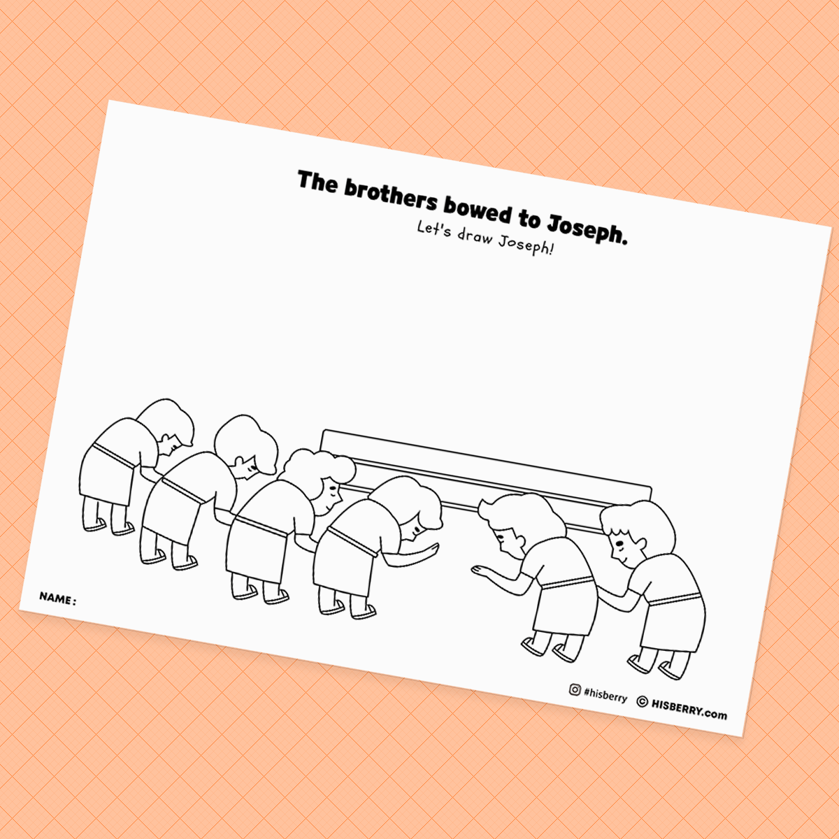 Joseph Tests Brothers - Creative Drawing Pages Printable