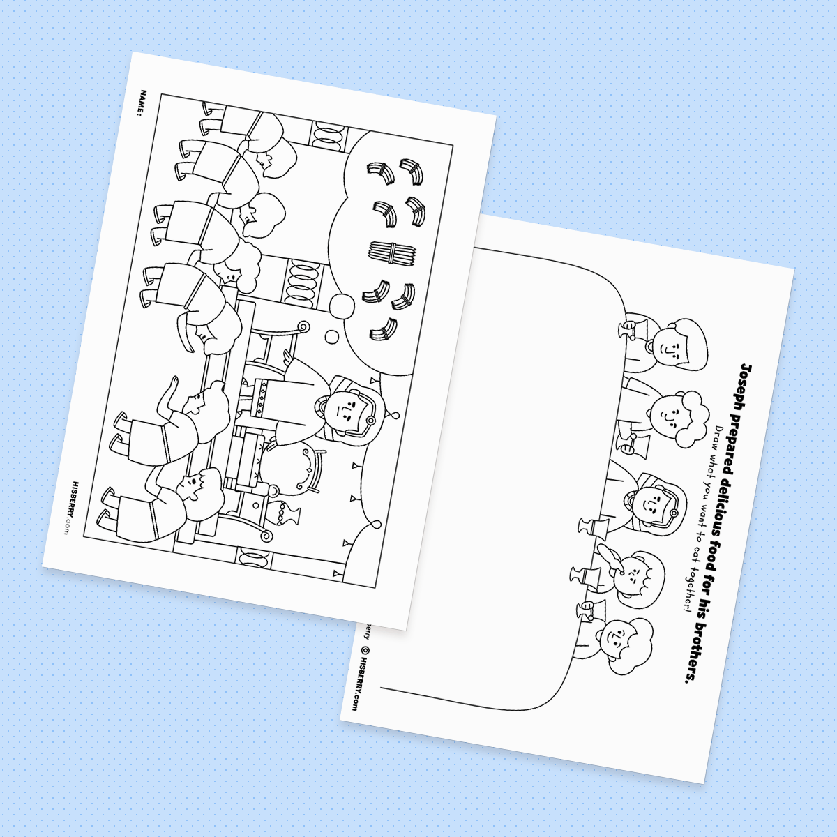 Joseph Tests Brothers- Drawing Coloring Pages Printable