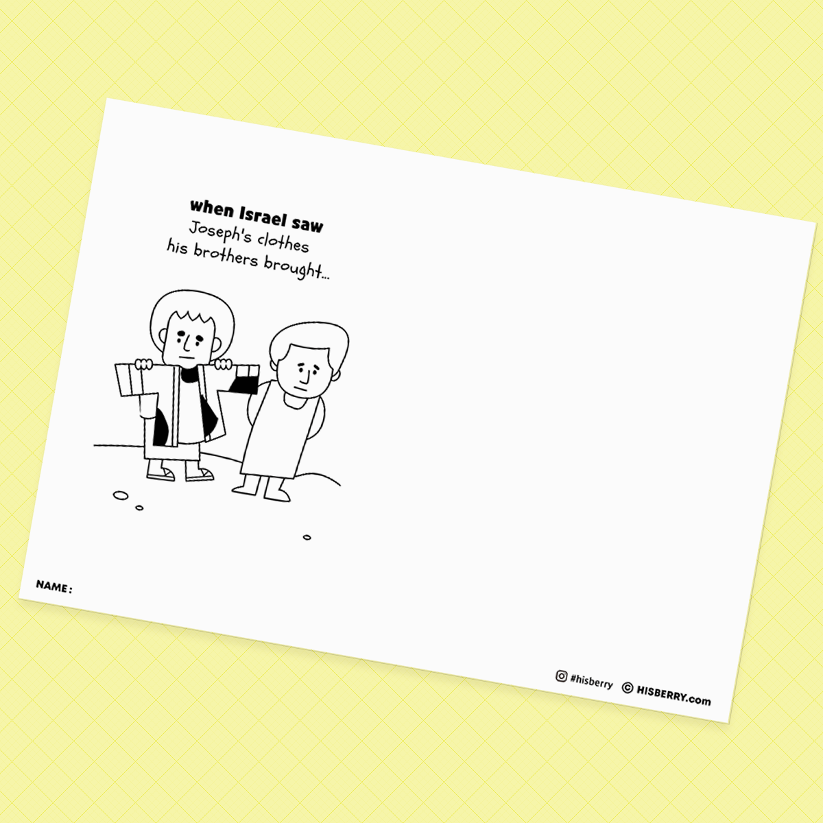 Joseph Is Sold by His Brothers - Creative Drawing Pages Printable