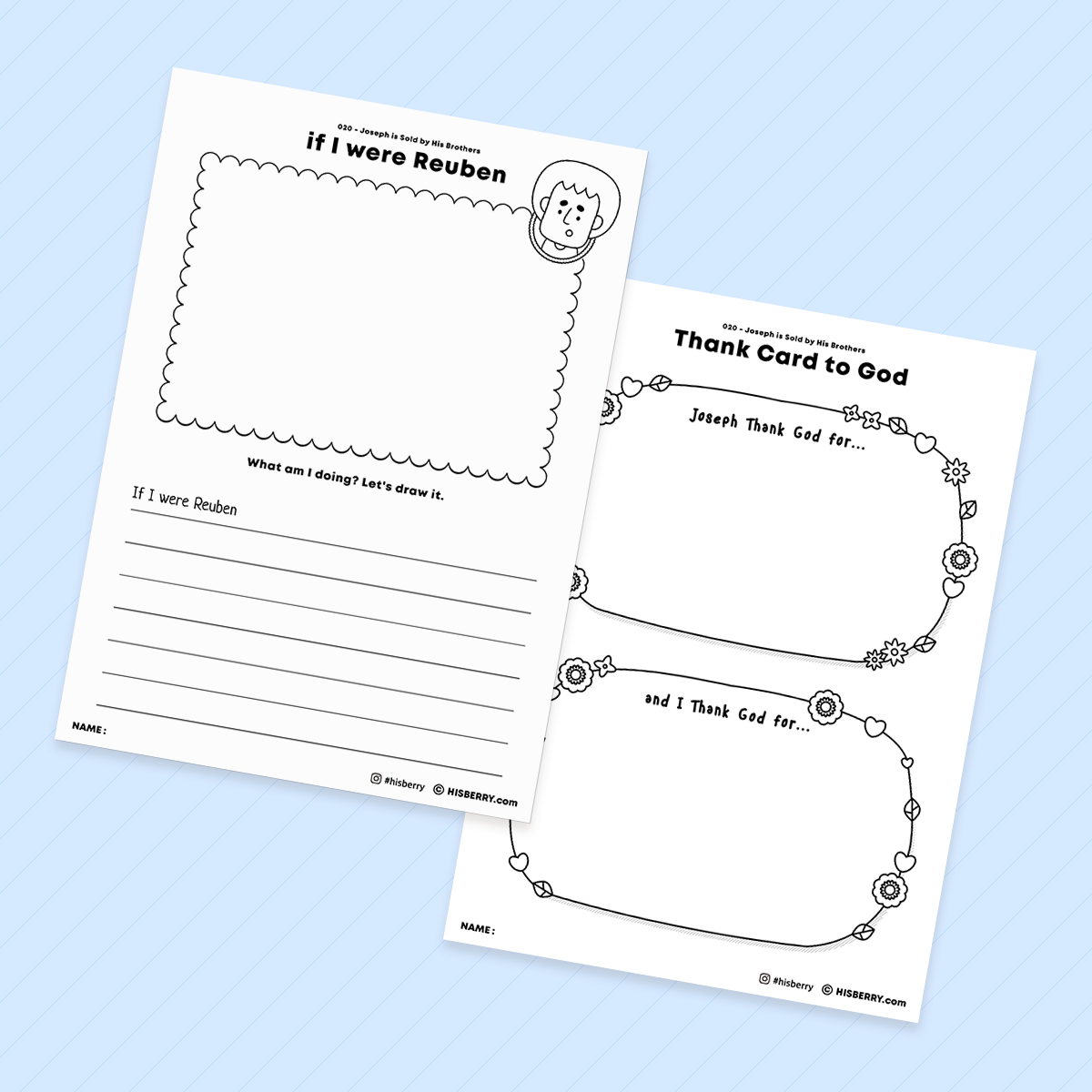 Joseph Is Sold by His Brothers - Bible Verse Activity Worksheets