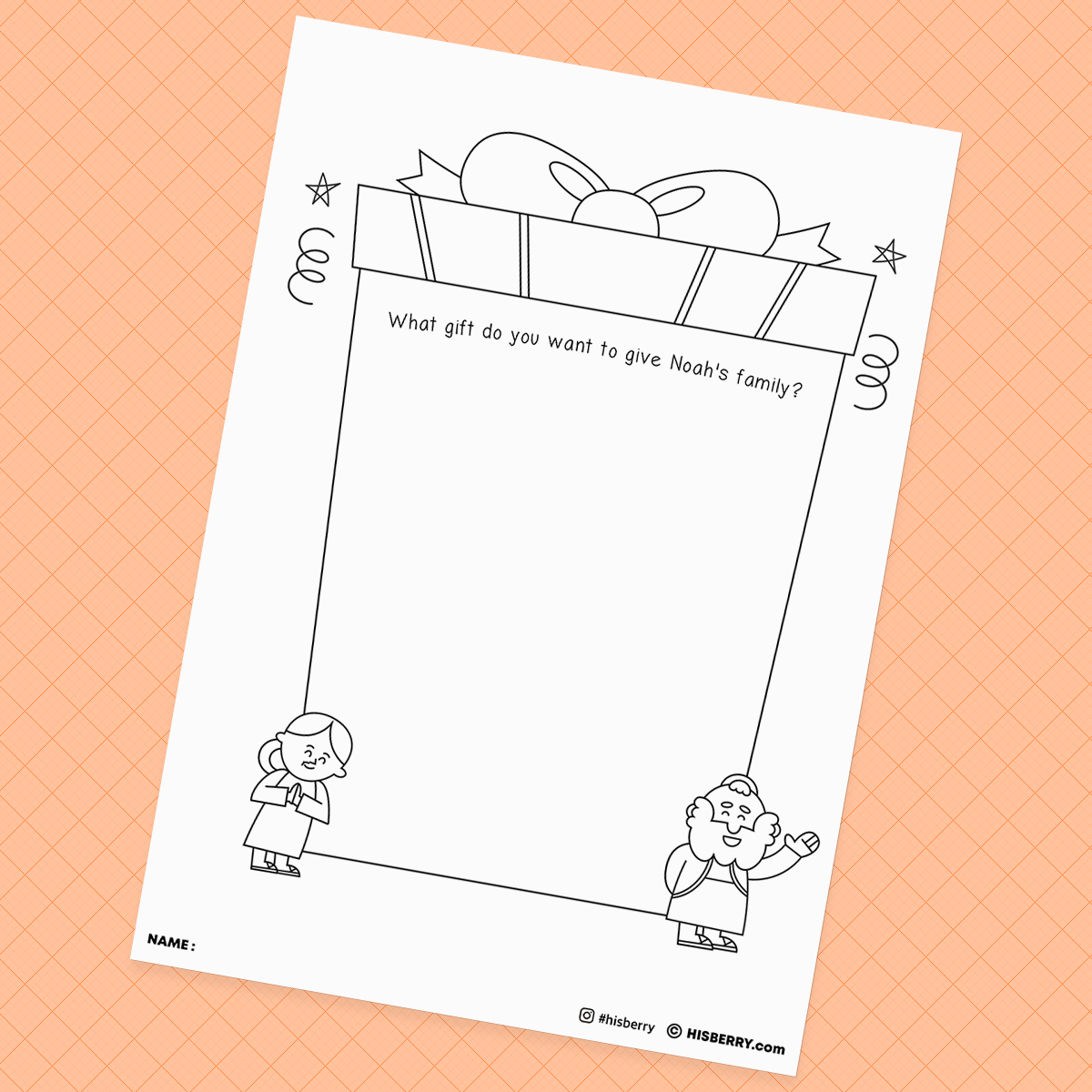 Noah builds the ark1- Bible Creative Drawing Pages for kid Lesson