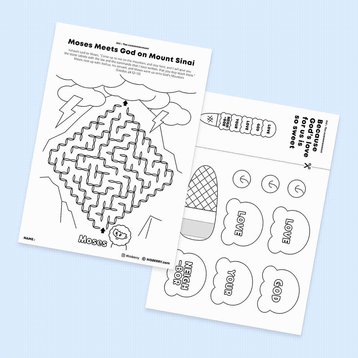 Ten Commanments - Activity Worksheets