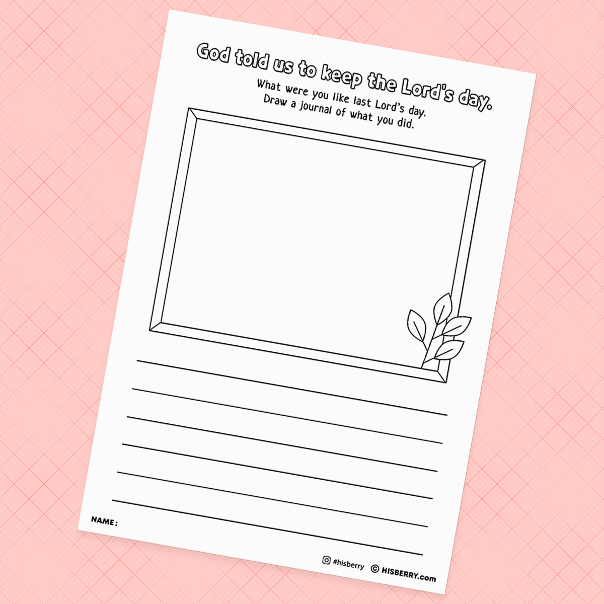 Ten Commanments - Creative Drawing Pages Printable