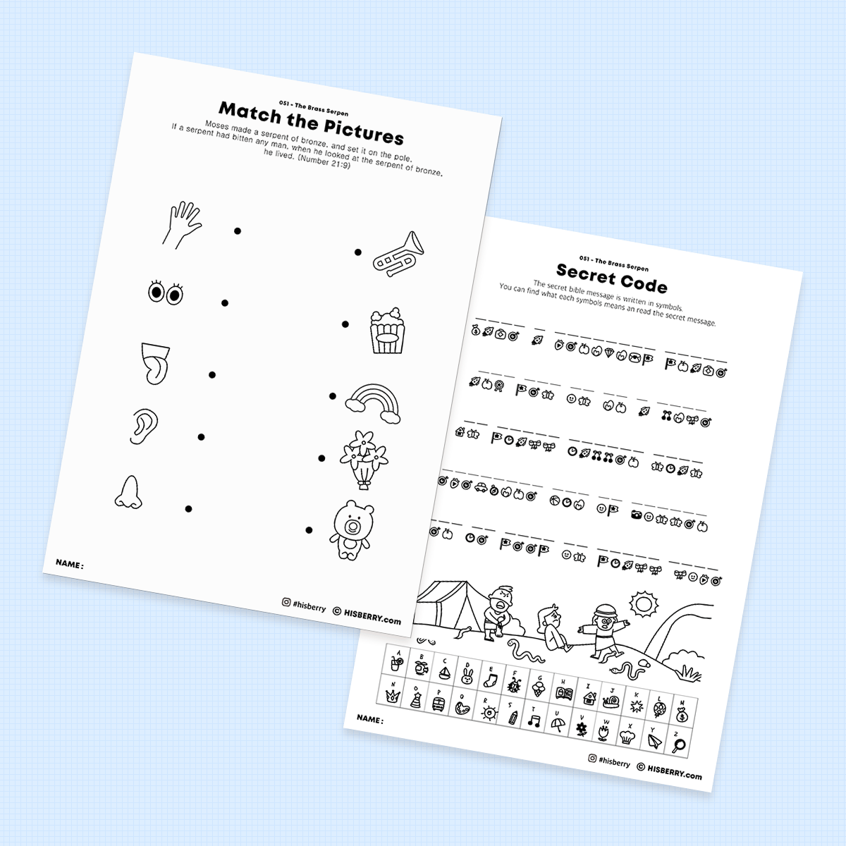 The-Brass-Serpen-Bible-lesson-Activity-Printables