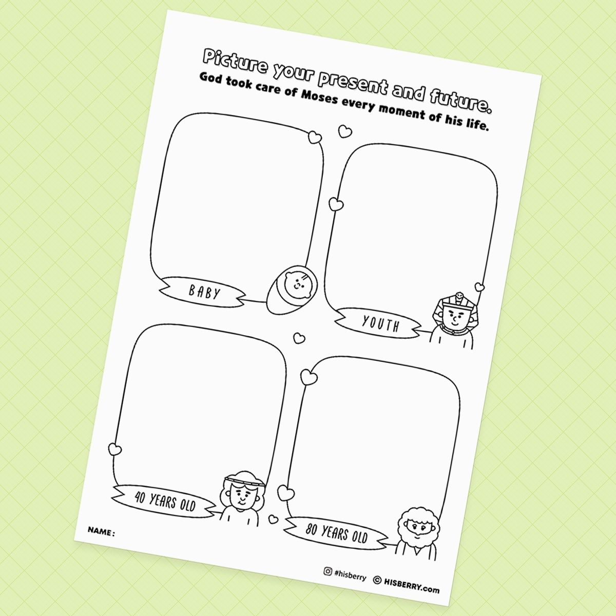 The Burning Bush - Creative Drawing Pages Printable