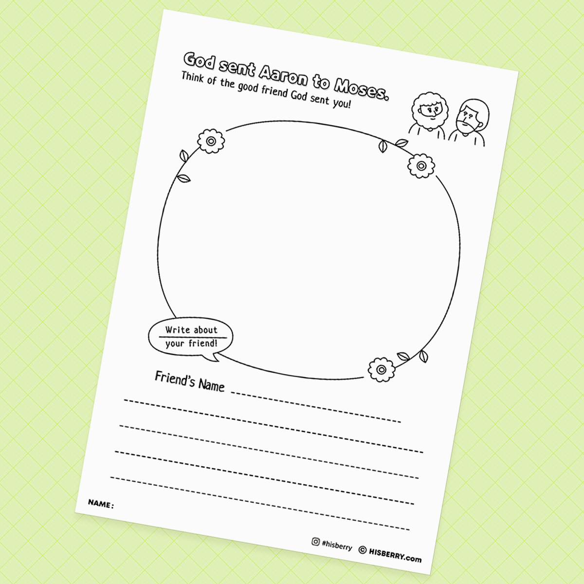 The Burning Bush - Creative Drawing Pages Printable