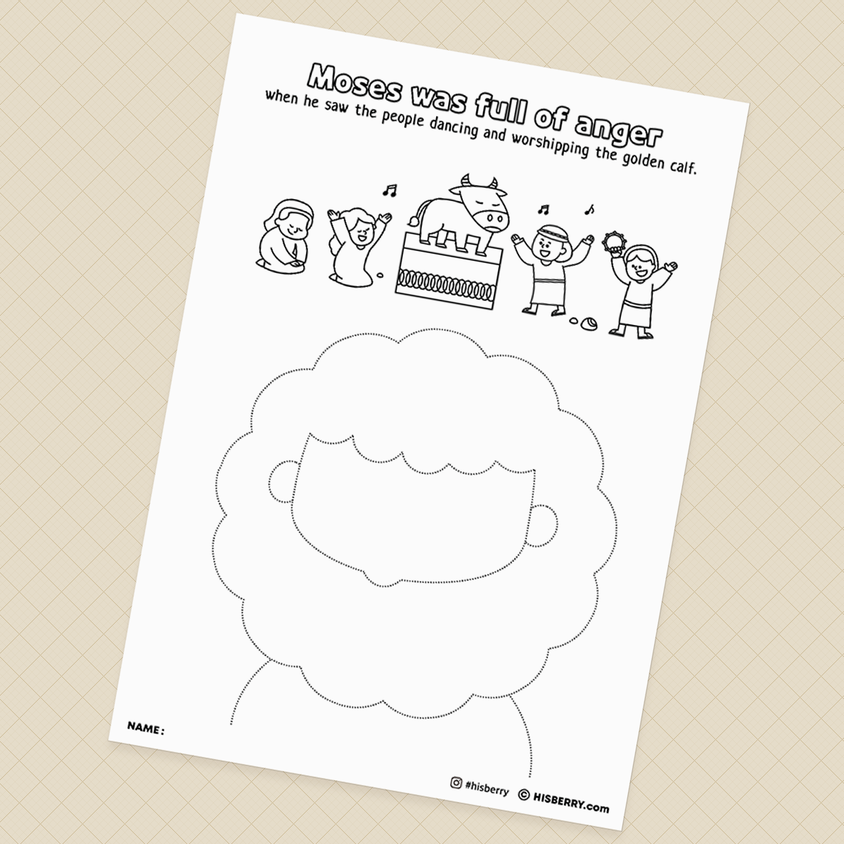 The Golden Calf - Creative Drawing Pages Printable