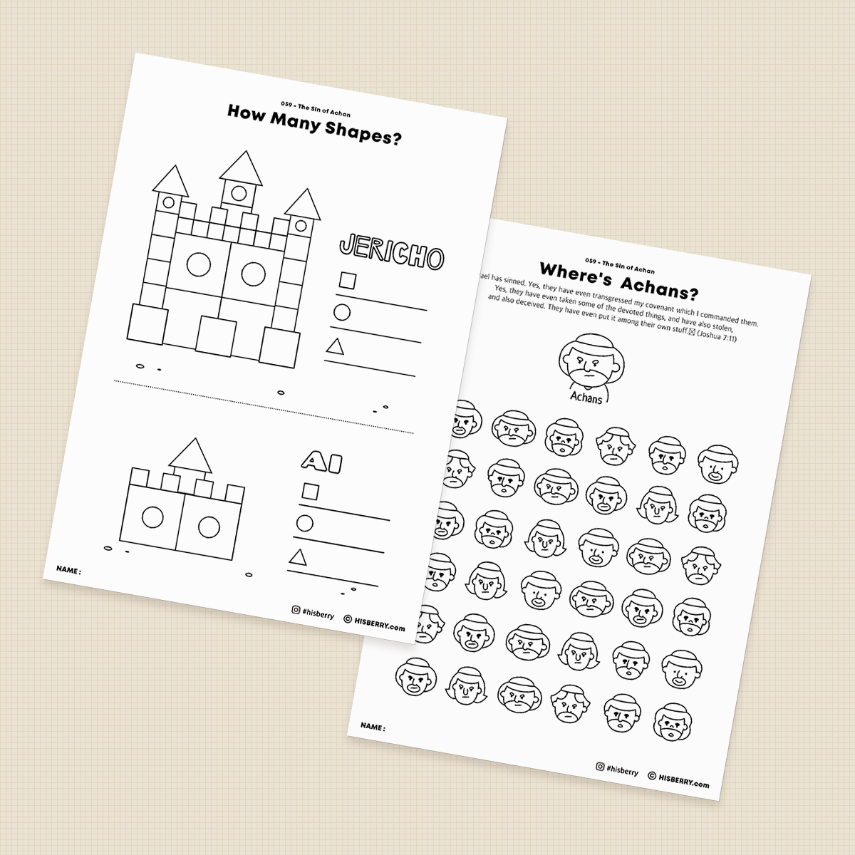The-Sin-of-Achan-Bible-Activity-Printables-worksheet