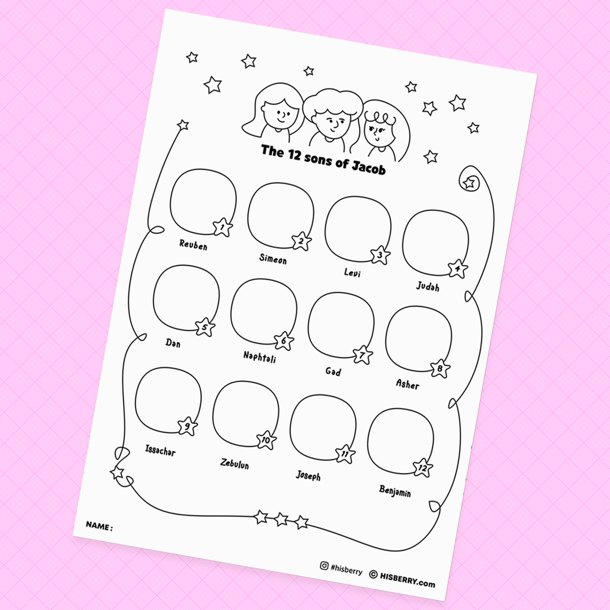 The Sons of Jacob - Creative Drawing Pages Printable