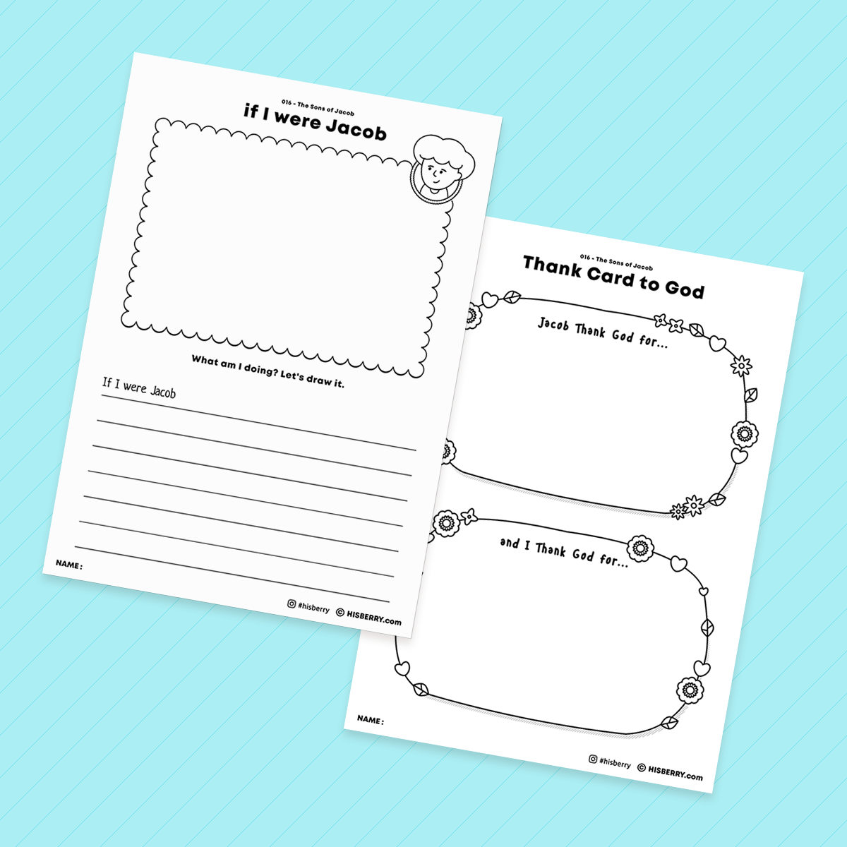 The Sons of Jacob -Bible Verse Activity Worksheets