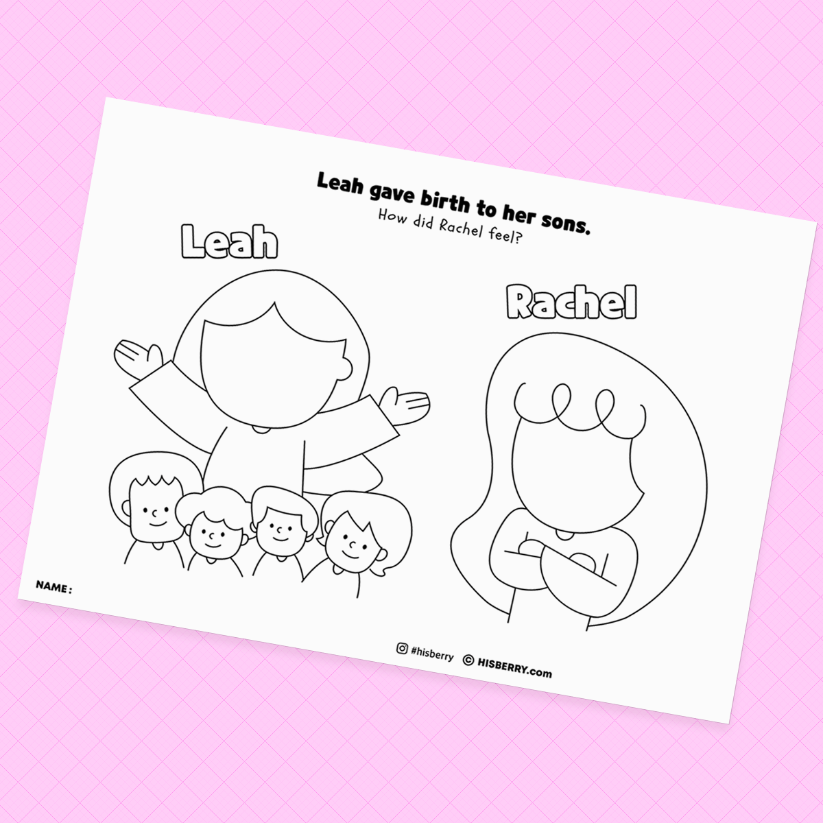The Sons of Jacob - Creative Drawing Pages Printable