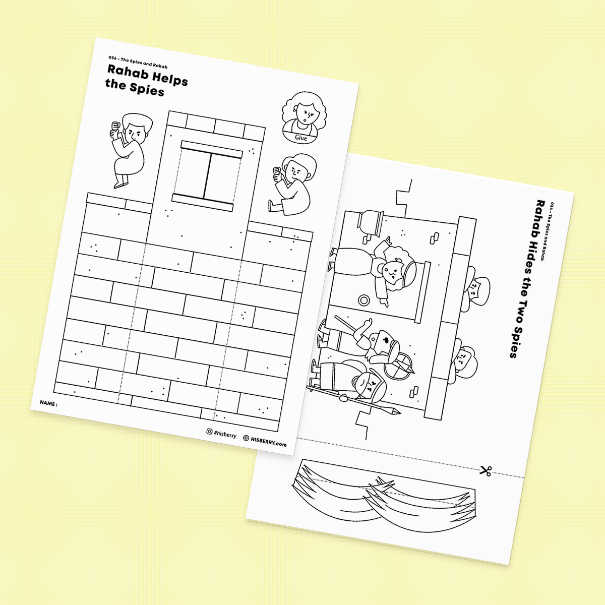 The-Spies-and-Rahab-Bible -Activity-Printables-worksheet