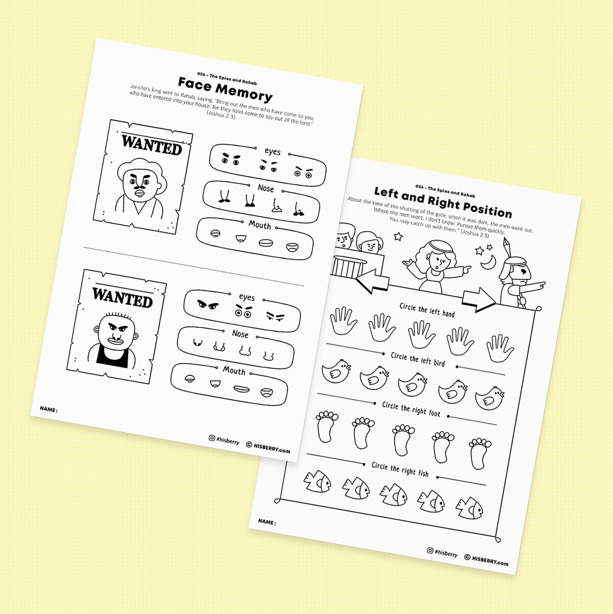 The-Spies-and-Rahab-Bible -Activity-Printables-worksheet